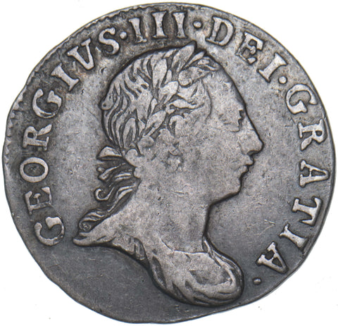 1784 Threepence - George III British Silver Coin - Nice