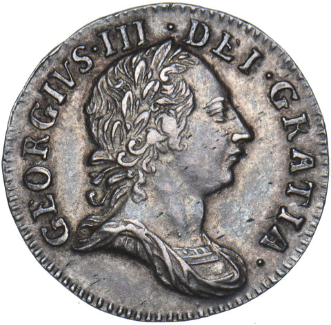 1762 Threepence - Victoria British Silver Coin - Very Nice