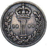 1899 Maundy Penny - Victoria British Silver Coin - Nice
