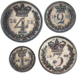 1862 Maundy Set - Victoria British Silver Coins - Superb