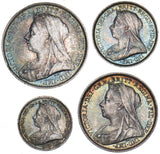 1896 Maundy Set - Victoria British Silver Coins - Superb