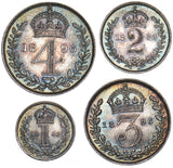1896 Maundy Set - Victoria British Silver Coins - Superb