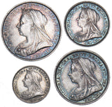 1899 Maundy Set - Victoria British Silver Coins - Superb