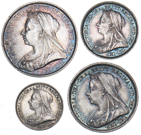 1899 Maundy Set - Victoria British Silver Coins - Superb