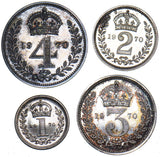 1970 Maundy Set - Elizabeth II British Silver Coins - Superb