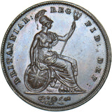 1841 Penny - Victoria British Copper Coin - Very Nice