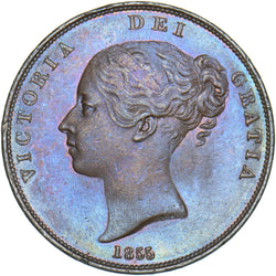 1855 Penny (OT) - Victoria British Copper Coin - Superb