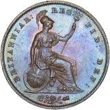 1855 Penny (OT) - Victoria British Copper Coin - Superb
