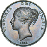 1858 Penny - Victoria British Copper Coin - Superb