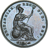 1858 Penny - Victoria British Copper Coin - Superb