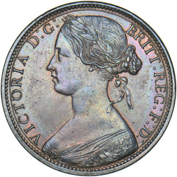 1862 Penny - Victoria British Bronze Coin - Superb