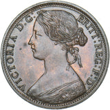 1863 Penny - Victoria British Bronze Coin - Superb