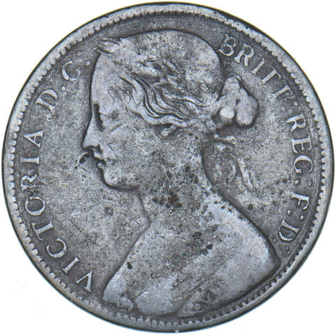 1865 Penny (5 Over 3) - Victoria British Bronze Coin