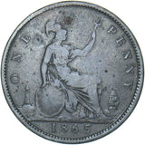 1865 Penny (5 Over 3) - Victoria British Bronze Coin