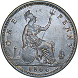 1866 Penny - Victoria British Bronze Coin - Superb