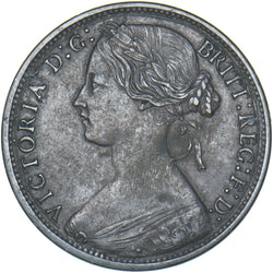 1868 Penny - Victoria British Bronze Coin - Very Nice