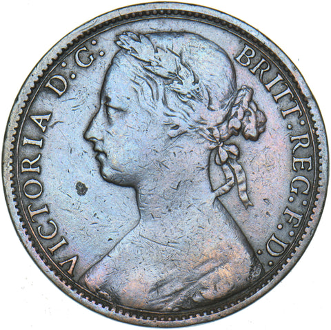 1874 Penny (F77 8+G R14) - Victoria British Bronze Coin
