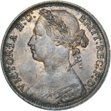 1875 Penny (F82 8+J) - Victoria British Bronze Coin - Very Nice