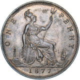 1877 Penny - Victoria British Bronze Coin - Superb