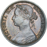 1877 Penny - Victoria British Bronze Coin - Very Nice