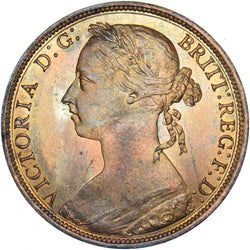 1886 Penny - Victoria British Bronze Coin - Superb