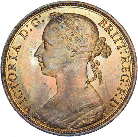 1886 Penny - Victoria British Bronze Coin - Superb