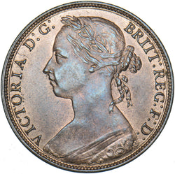 1887 Penny - Victoria British Bronze Coin - Superb