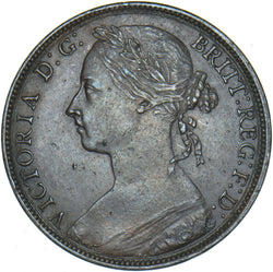 1893 Penny - Victoria British Bronze Coin - Very Nice