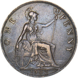 1902 Penny (Low Tide) - Edward VII British Bronze Coin - Very Nice