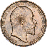 1903 Penny - Edward VII British Bronze Coin - Very Nice
