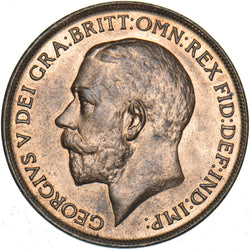 1911 Penny - George V British Bronze Coin - Superb