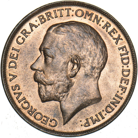 1911 Penny - George V British Bronze Coin - Superb