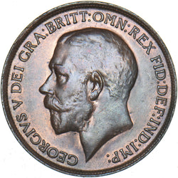 1912 Penny - George V British Bronze Coin - Superb