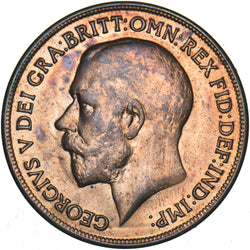 1914 Penny - George V British Bronze Coin - Superb