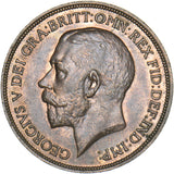 1914 Penny - George V British Bronze Coin - Very Nice