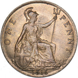 1916 Penny - George V British Bronze Coin - Superb