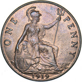 1919 Penny - George V British Bronze Coin - Superb