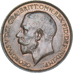 1922 Penny - George V British Bronze Coin - Superb