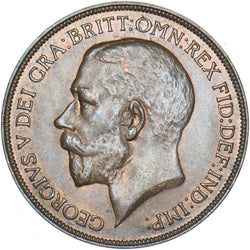 1922 Penny - George V British Bronze Coin - Superb