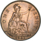1931 Penny - George V British Bronze Coin - Superb