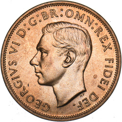 1950 Proof Penny - George VI British Bronze Coin - Superb
