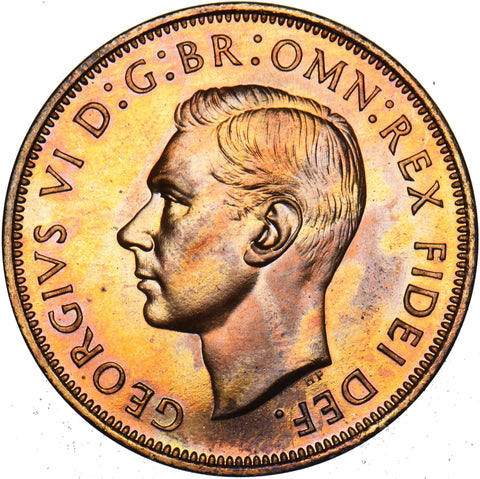 1951 Proof Penny - George VI British Bronze Coin - Superb