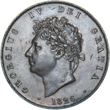 1826 Halfpenny - George IV British Copper Coin - Very Nice