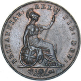 1826 Halfpenny - George IV British Copper Coin - Very Nice