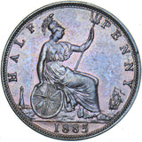 1885 Halfpenny - Victoria British Bronze Coin - Very Nice