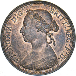 1891 Halfpenny - Victoria British Bronze Coin - Superb