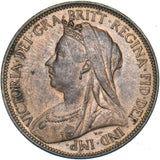 1901 Halfpenny - Victoria British Bronze Coin - Superb