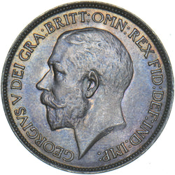 1923 Halfpenny - George V British Bronze Coin - Very Nice