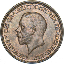 1930 Halfpenny - George V British Bronze Coin - Superb