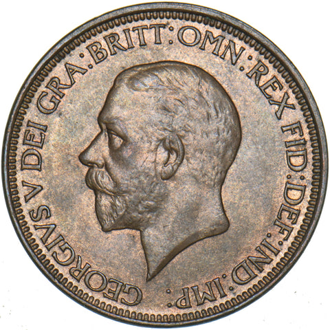 1930 Halfpenny - George V British Bronze Coin - Superb